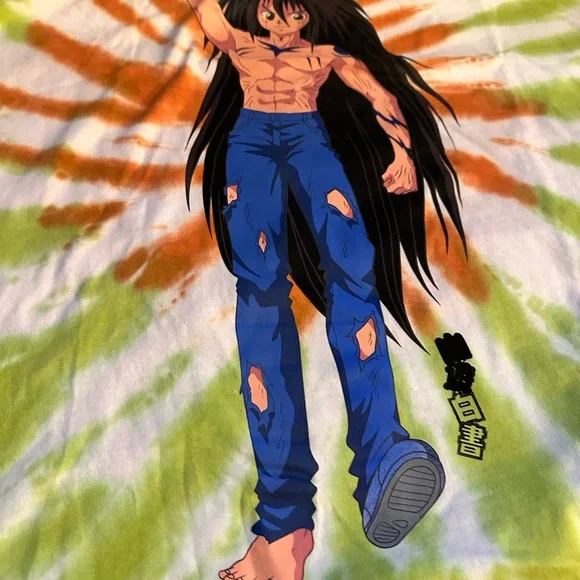 Tie-Dye Graphic Tee - Green and Orange - Picture 12 of 12